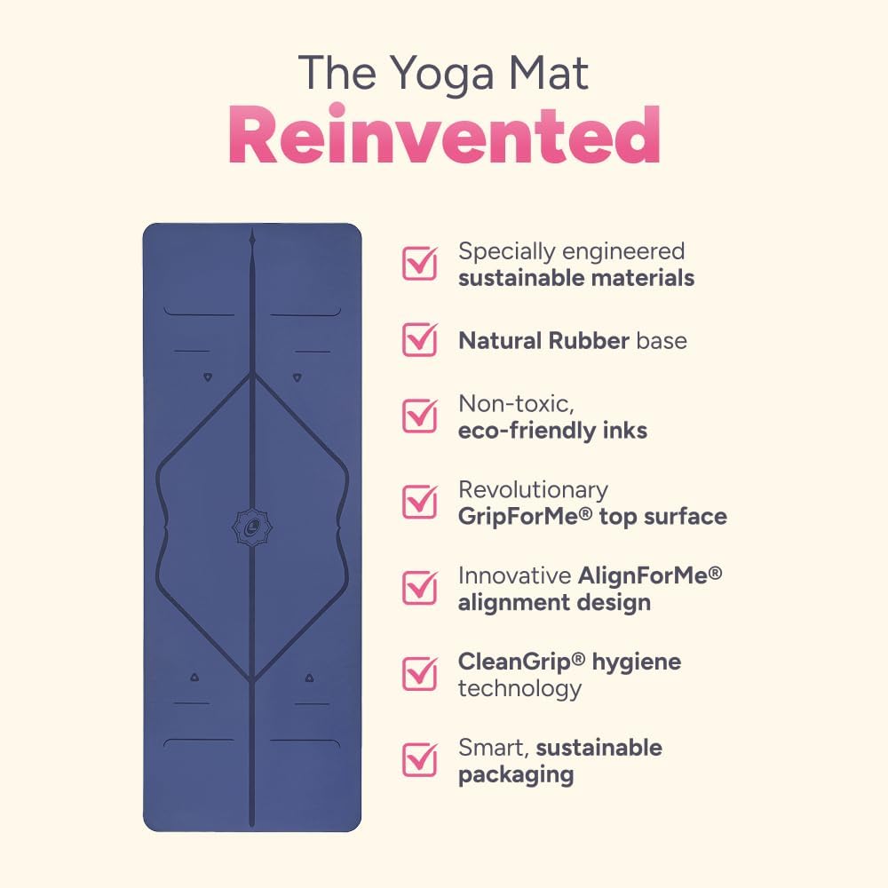 Yoga Mat | Non-Slip Premium Alignment Mat with Free Bag encalife