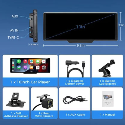 10.26 Inch Wireless Carplay Screen With Camera encalife