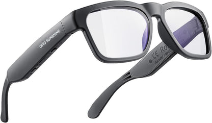 Open ear Bluetooth smart glasses with UV400 lenses and wireless audio