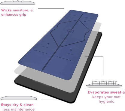 Yoga Mat | Non-Slip Premium Alignment Mat with Free Bag encalife