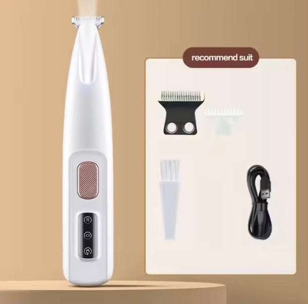 New Dog Paw Trimmer with LED Light Fully Waterproof Pet Hair Trimmer with LED Display Dog Clippers for Grooming 18mm Widen Blade encalife