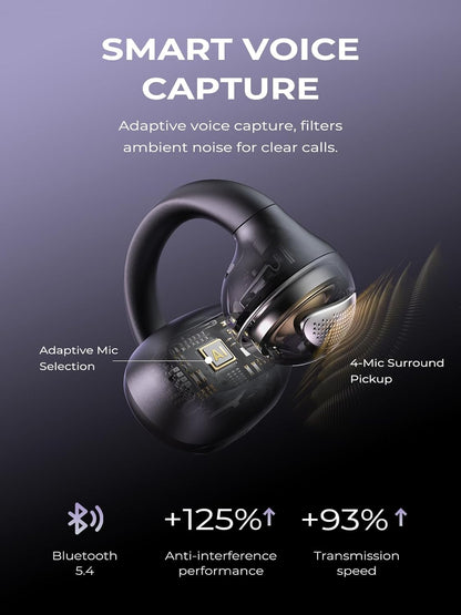 Open Ear Bluetooth Headphones with AI Music encalife