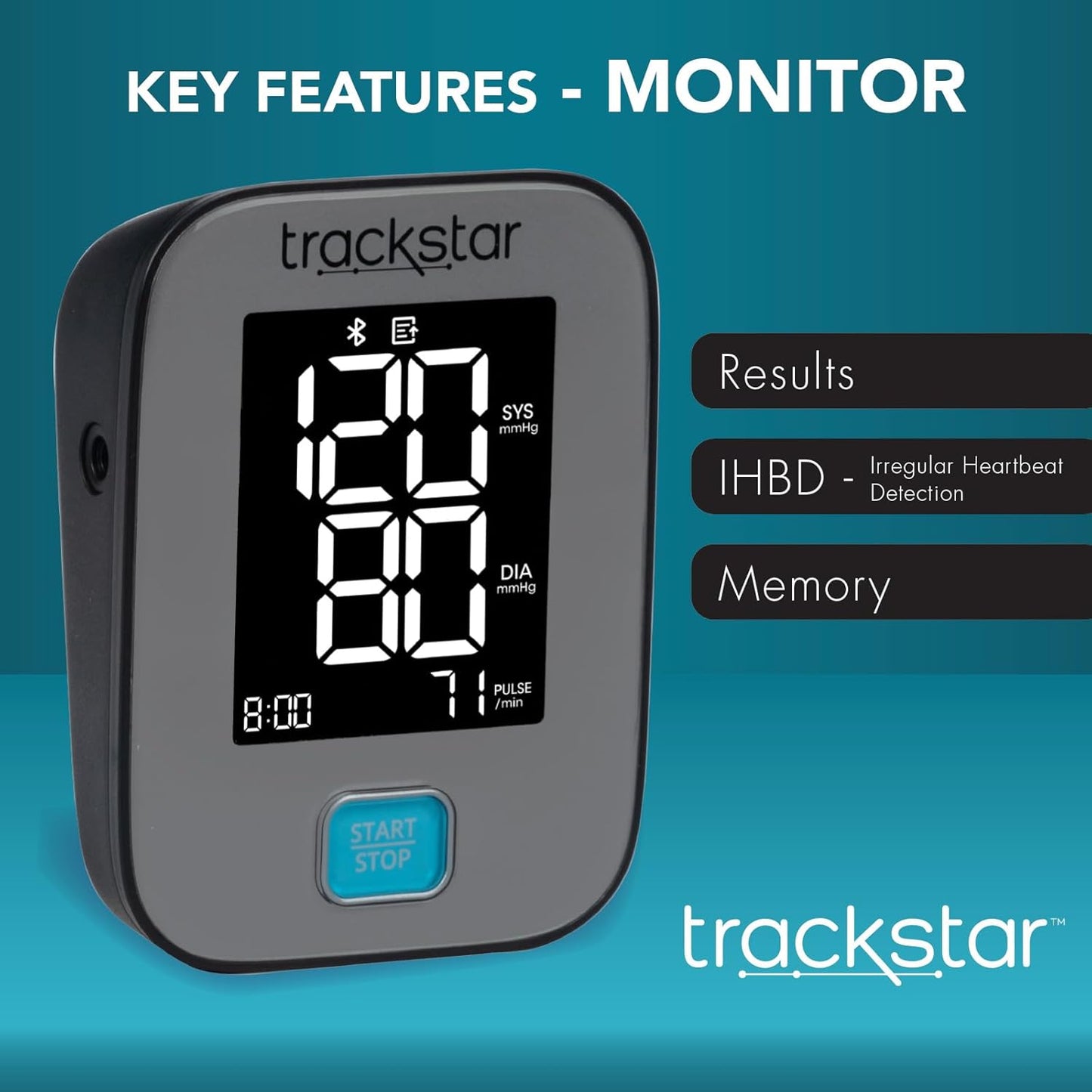 Bluetooth Blood Pressure Monitor Upper Arm Cuff encalife