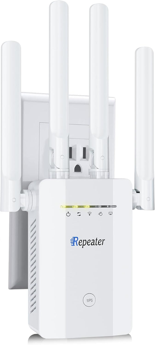 White WiFi Extender 16K Sq. Ft Signal Booster