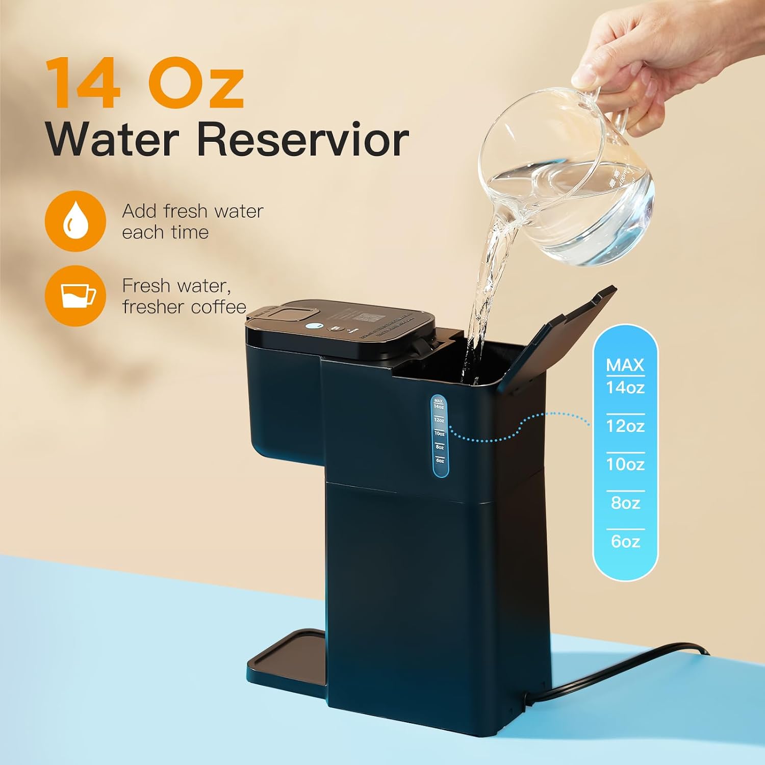 Mini Hot Iced Single Serve Coffee Maker encalife