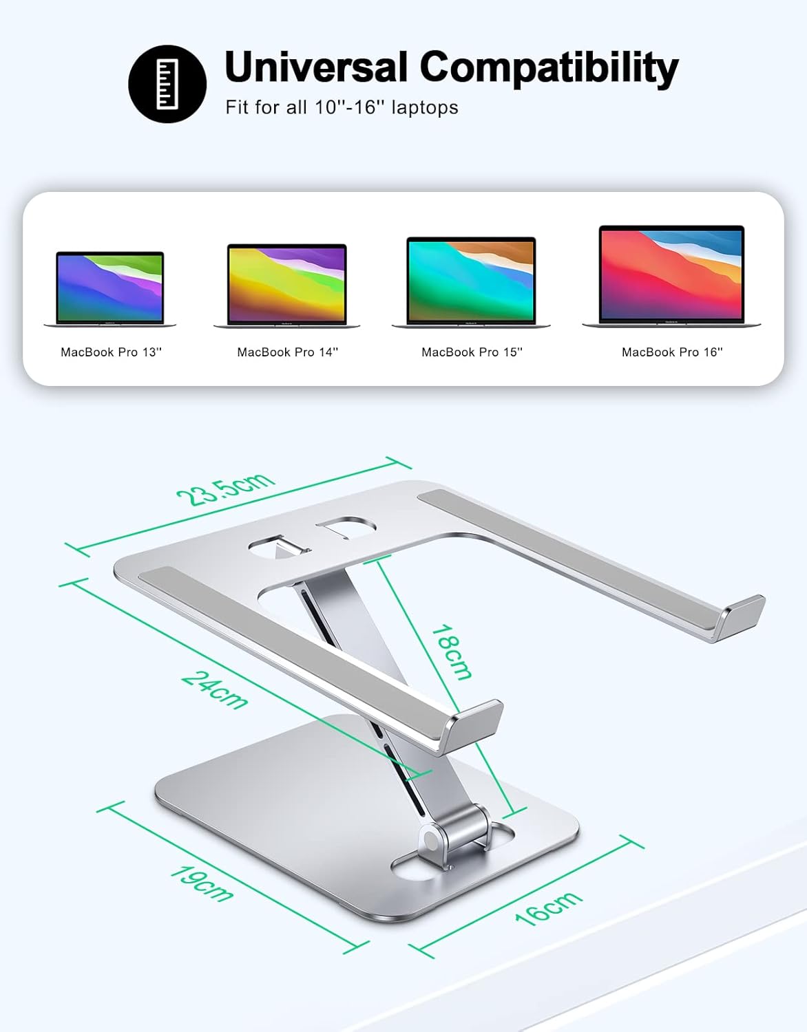 EncaLife Adjustable Laptop Stand Foldable Aluminum Alloy encalife