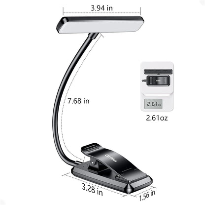 Rechargeable LED Book Light With Adjustable Brightness encalife