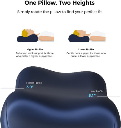 Side Sleeper Cooling Gel Memory Pillow encalife