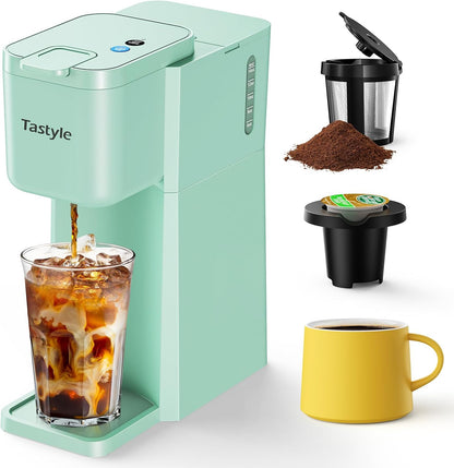 Mini Hot Iced Single Serve Coffee Maker encalife
