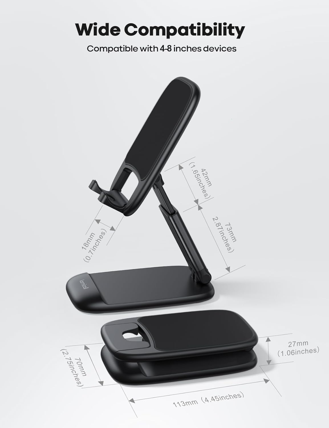 Mobile Stand Adjustable Foldable Desk Phone Holder Mount encalife