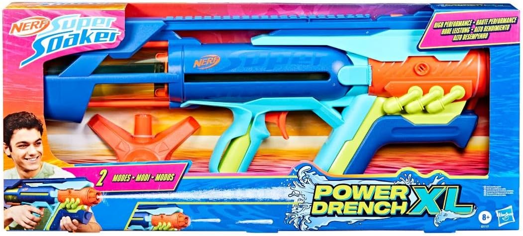 NERF Power Drench XL Water Gun I High-Pressure Blaster encalife