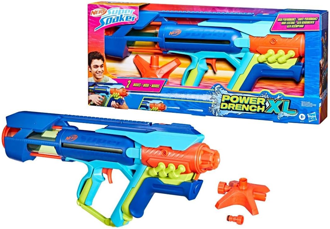 NERF Power Drench XL Water Gun I High-Pressure Blaster encalife