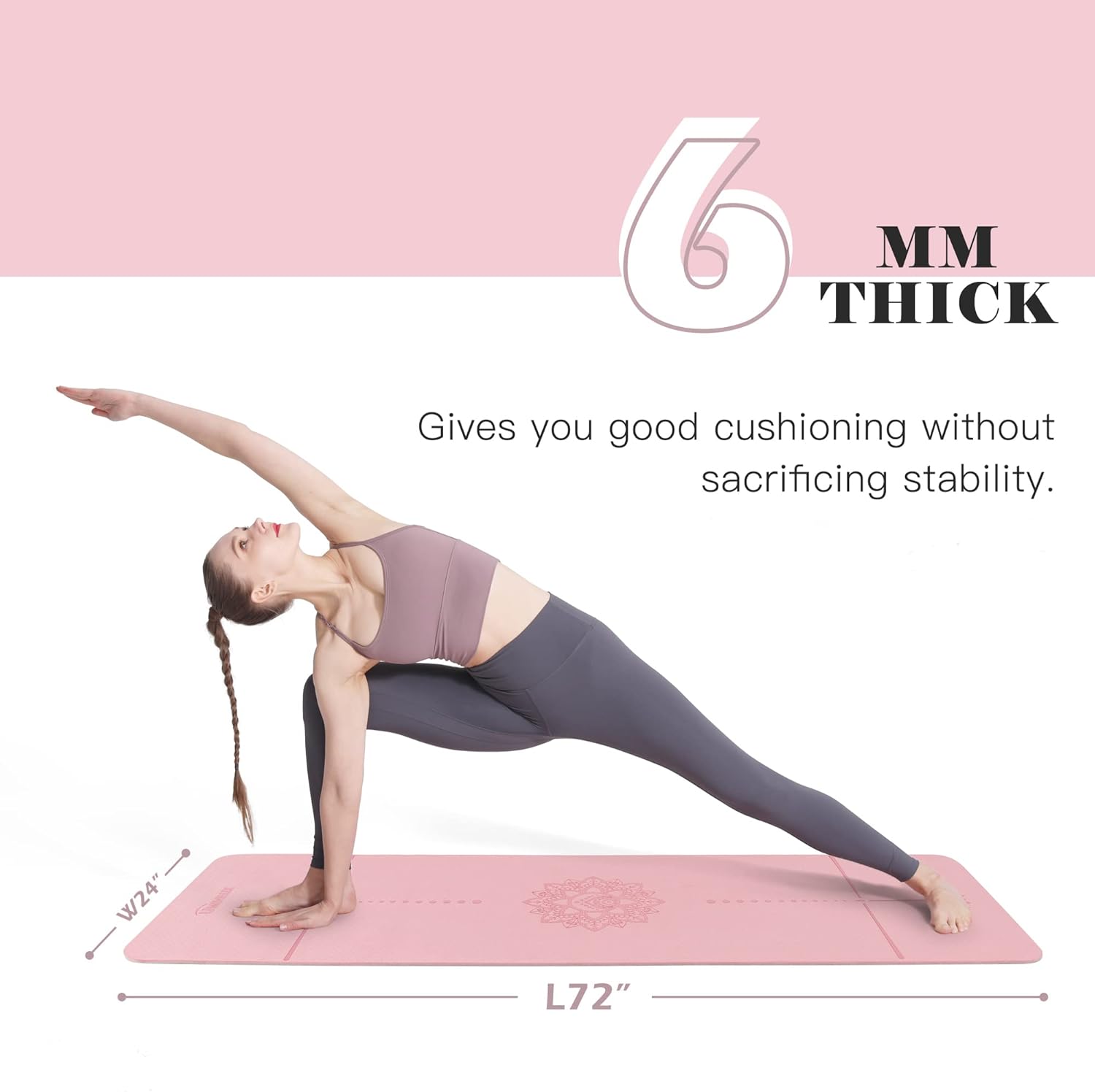 Eco Non Slip Yoga Mat With Carry Bag encalife