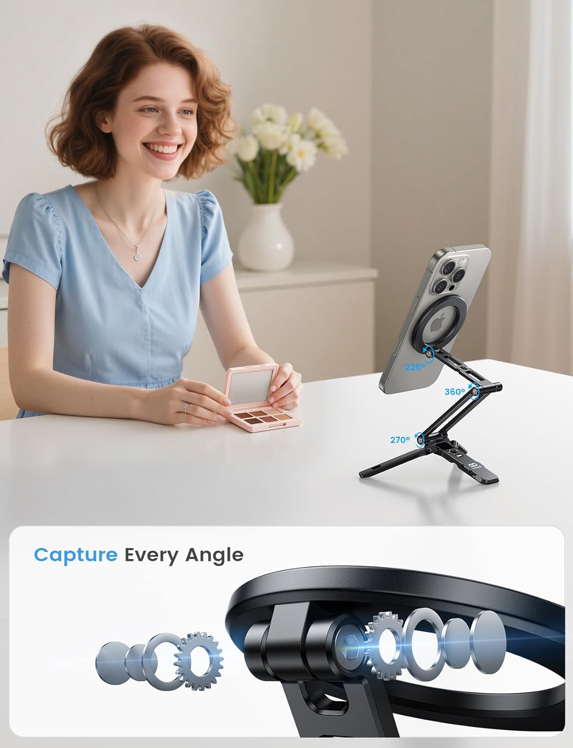 Portable Magnetic Mobile Stand Tripod For Content Creators encalife