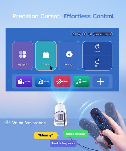 Portable Smart Mini Projector For Home Cinema encalife
