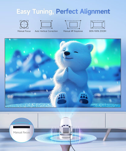 Portable Smart Mini Projector For Home Cinema encalife