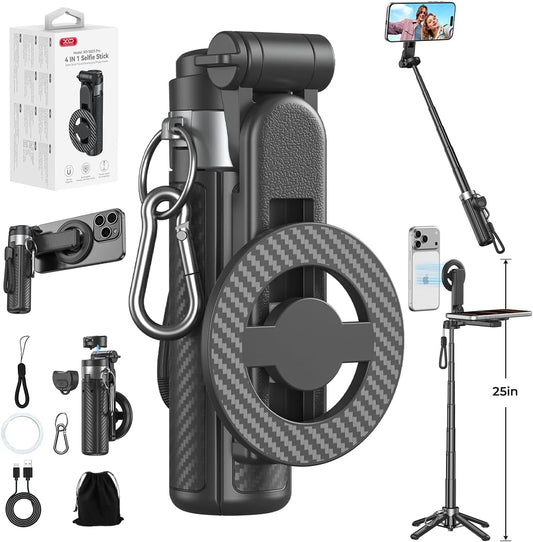 5-in-1 Magnetic Selfie Stick Tripod With Remote encalife