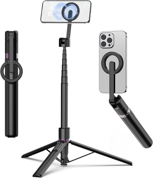 68-Inch Magnetic Selfie Tripod With Rechargeable Remote encalife