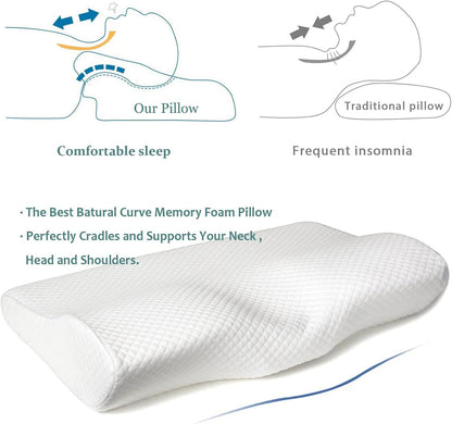 Side Sleeper Contour Memory Foam Pillow encalife