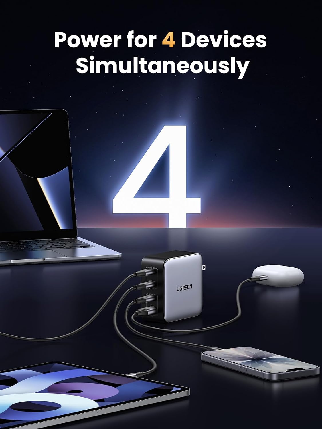 100W GaN USB-C Fast Multiport Laptop Charger encalife