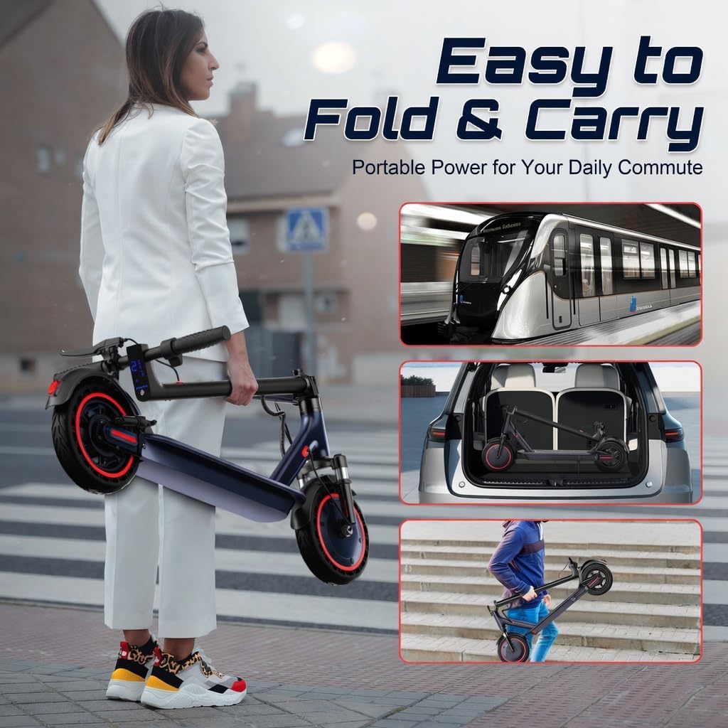 500W Electric Scooter I 22 MPH Folding Commuter E-Scooter encalife
