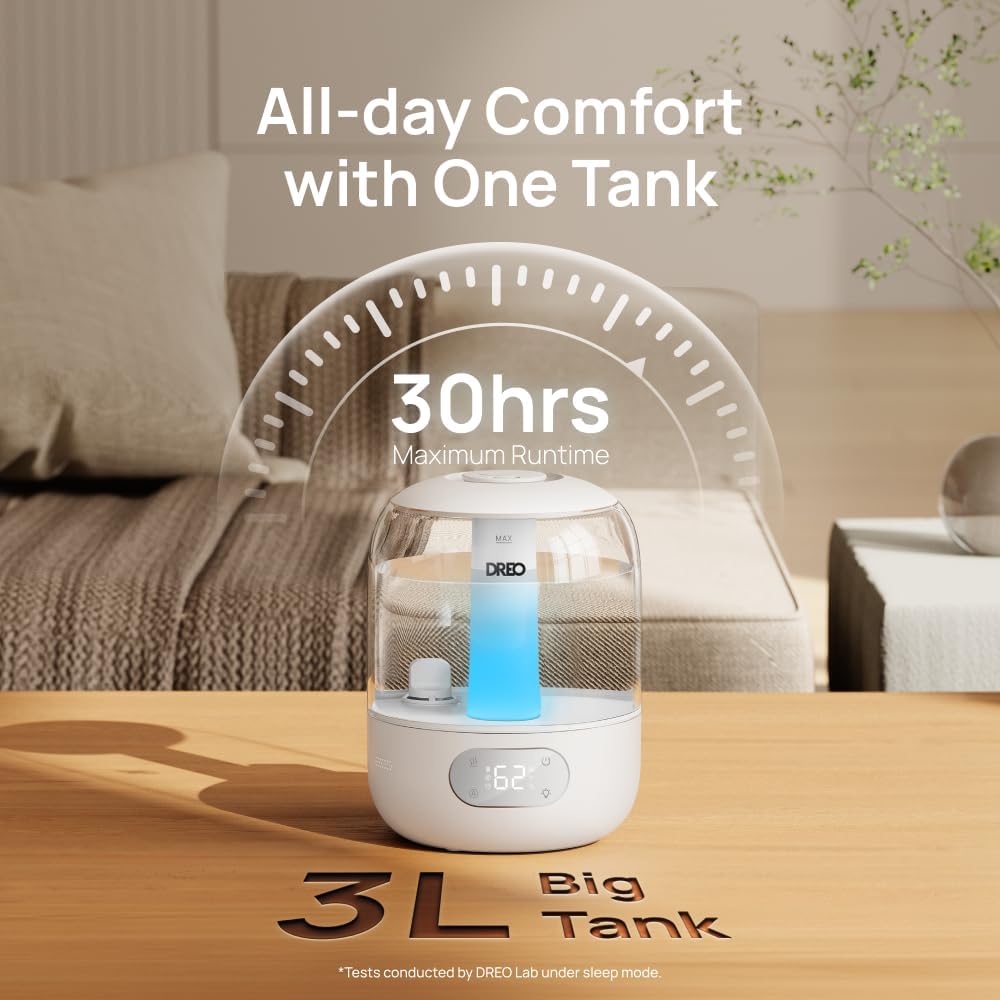 Cool Mist Humidifier | 3L Capacity | With Night Light & Aroma Tray encalife