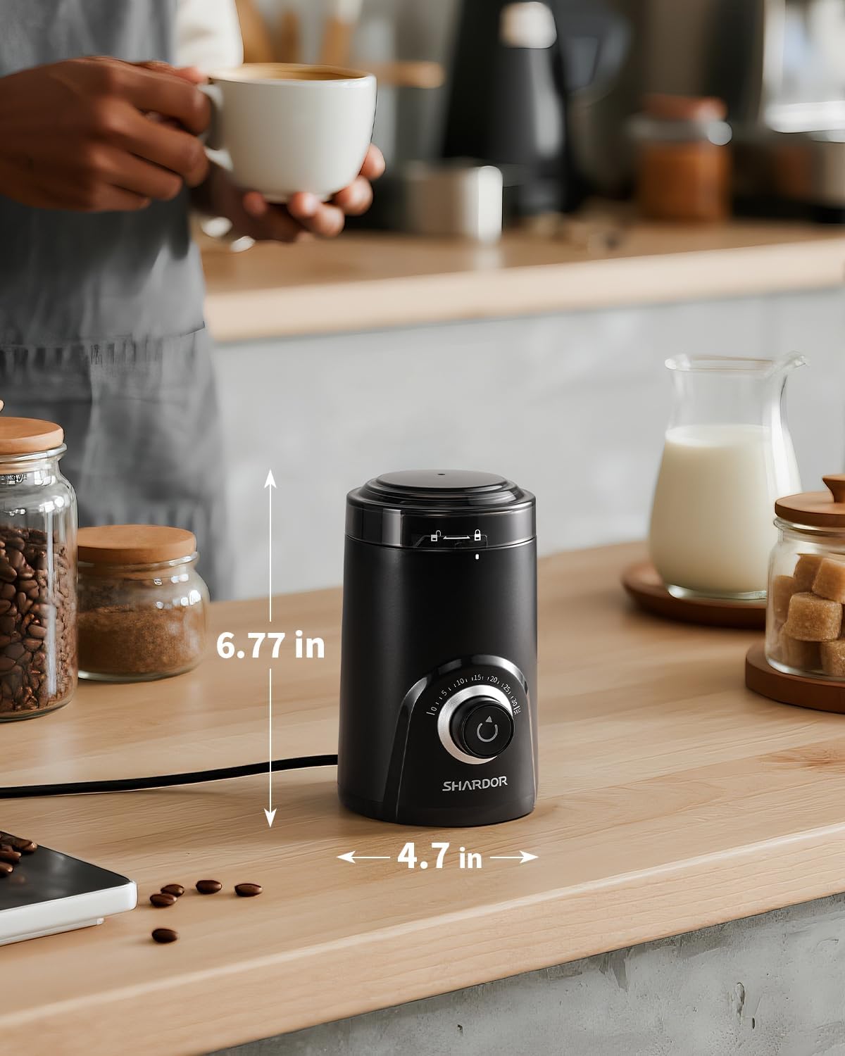 Quiet Electric Coffee Grinder – 70g encalife