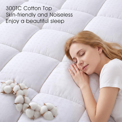 Cooling Cotton Mattress Pad for Softer Sleep encalife