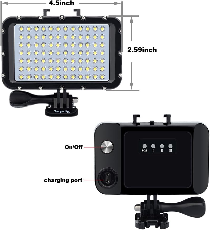 84 LED Underwater Video Light Waterproof Dive Lamp encalife