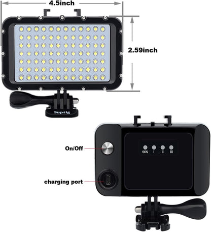 84 LED Underwater Video Light Waterproof Dive Lamp encalife