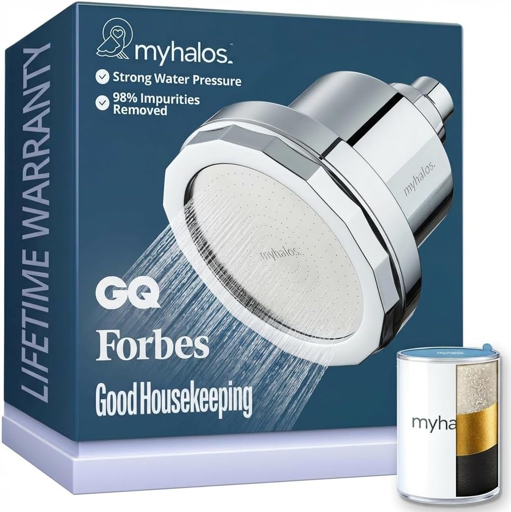 High Pressure Filtered I Shower Head for Hard Water