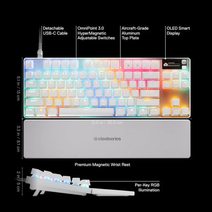 SteelSeries Apex Pro TKL White Gaming Keyboard encalife