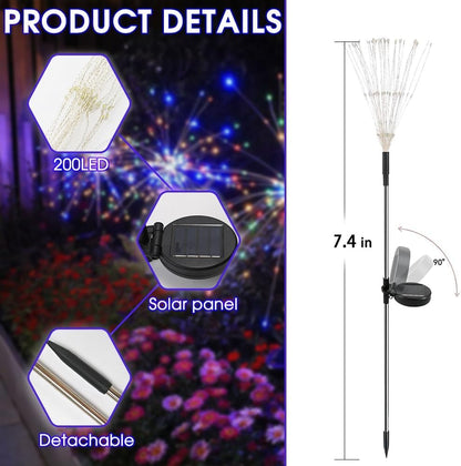 Solar Firework Garden Lights With 8 Lighting Modes encalife