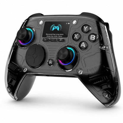 Multi-platform gaming controller with interactive 1.5-inch screen