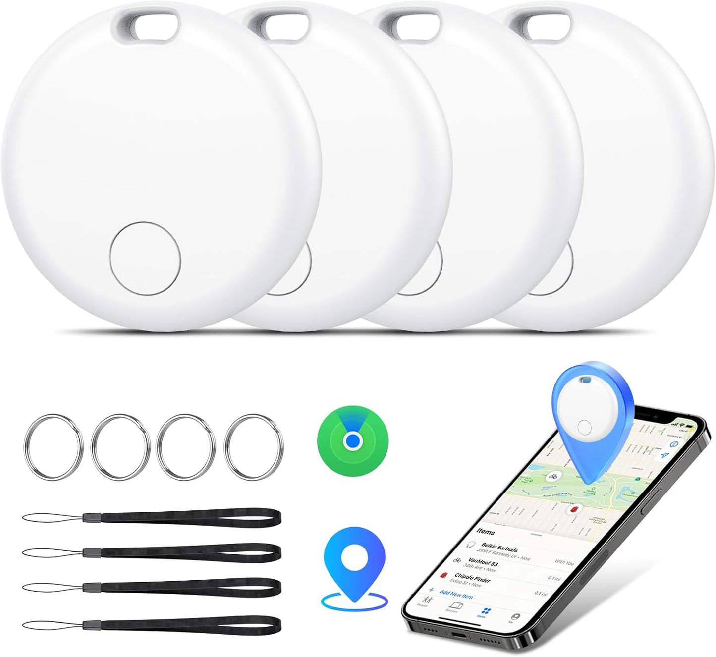 GPS Smart Tracker Tags Apple Find My Air Tag 4 Pack encalife