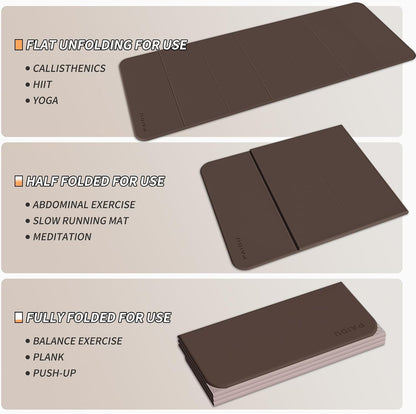 Foldable Yoga Mat 10mm Extra Wide encalife