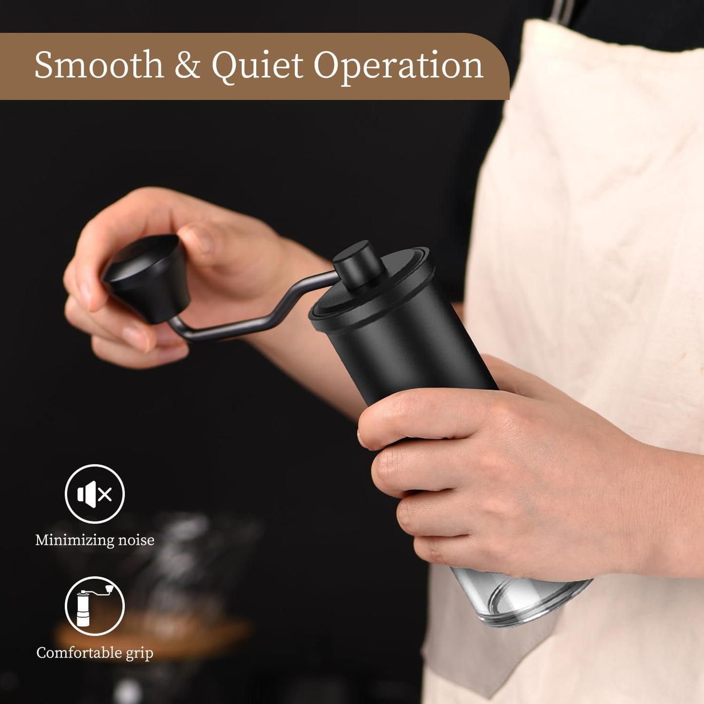 Manual Coffee Grinder with Conical Burr encalife