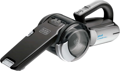 Cordless handheld pivot vacuum cleaner with extendable crevice tool and washable filter for car and home cleaning