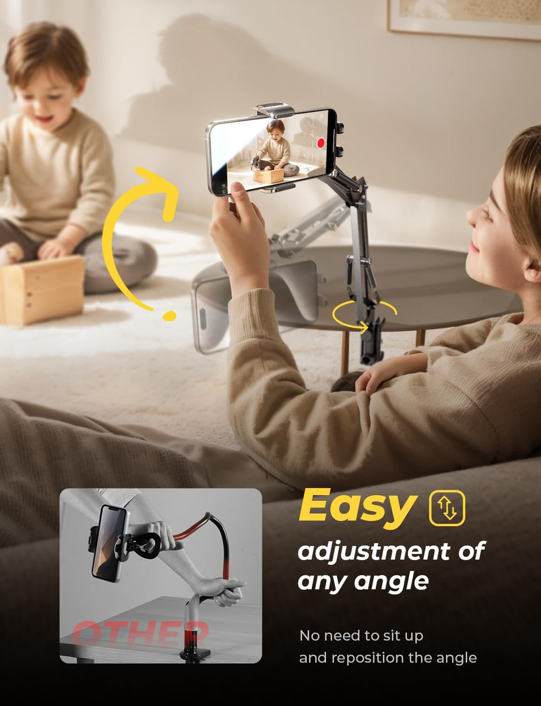 Flexible Gooseneck Mobile Stand For Bed And Desk encalife