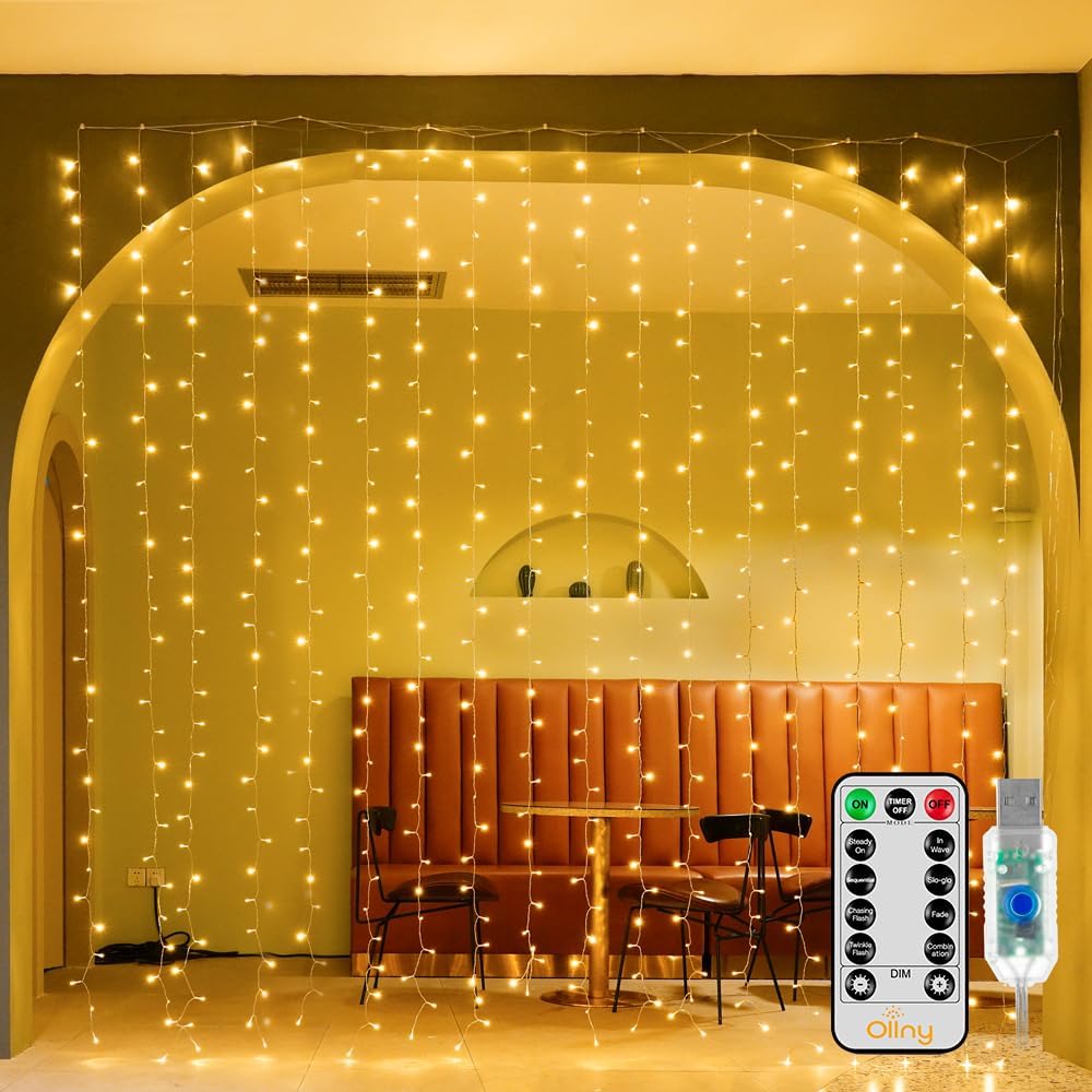 LED curtain lights for bedroom wall decoration