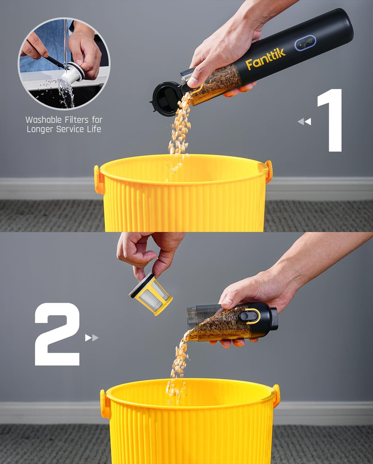 Cordless Handheld Car Vacuum Air Duster Kit encalife