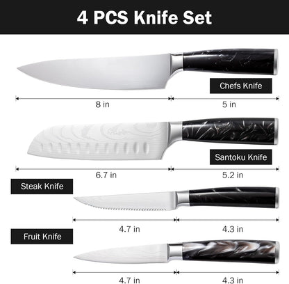 Kitchen Knife Set | 4PCS High Carbon Chef Knives encalife