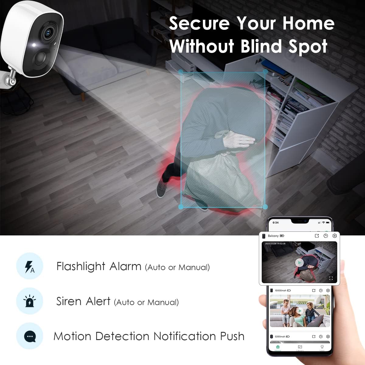 Security Camera I 2K Wireless Outdoor 4 Pack with Night Vision encalife