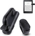 Page Turner remote clipped to an e reader while a relaxed user reads hands free under a blanket.