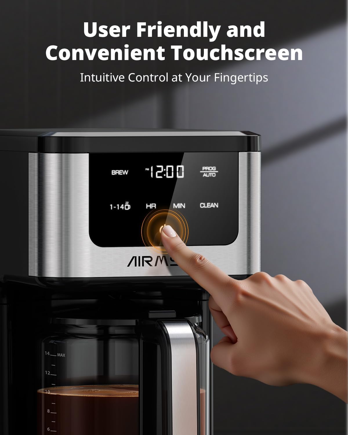 14 Cup Programmable Coffee Maker | Fast Brew Drip Machine encalife