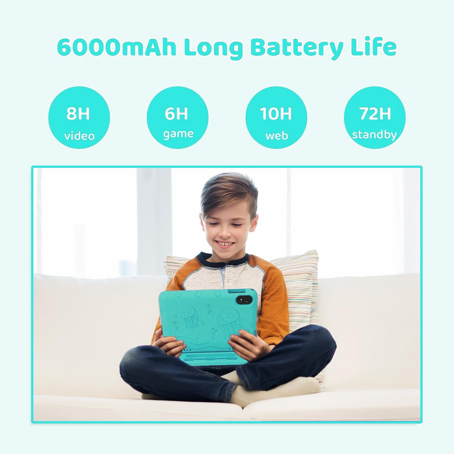 Tablet for Kids 10.1” Android 15 10GB+64GB encalife