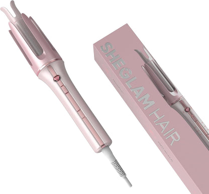 Pink Automatic Curling Iron | SHEGLAM Gift Hair Curler encalife
