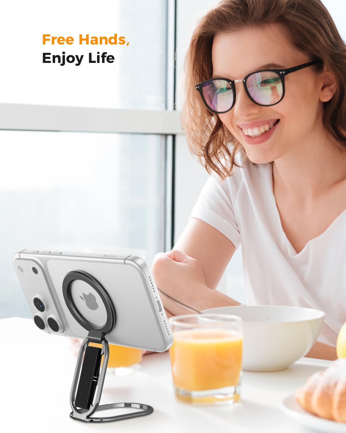 Ultra-Strong MagSafe Phone Grip Strap Kickstand Holder encalife