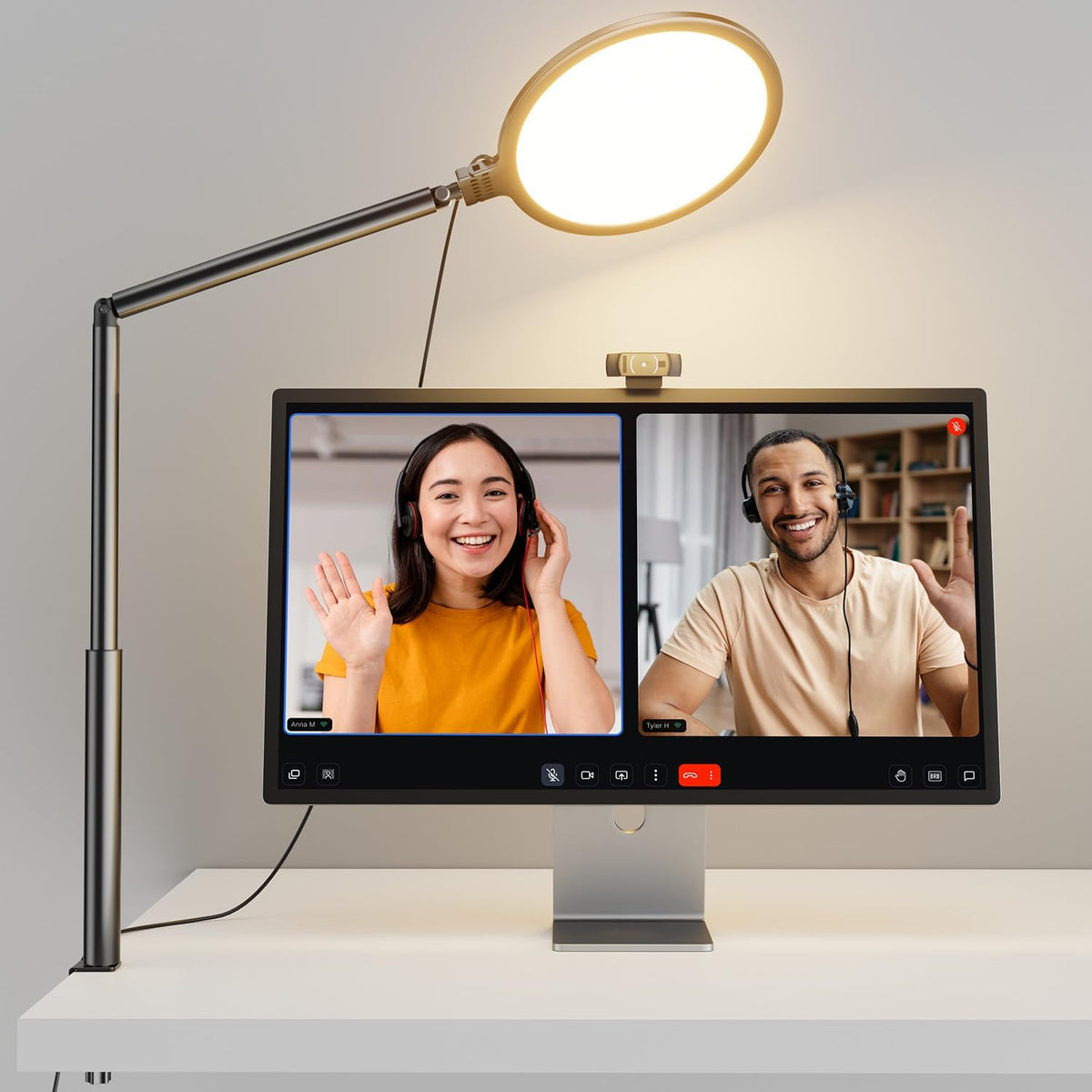RGB Lighting Collection Adjustable Desk Ring Light encalife