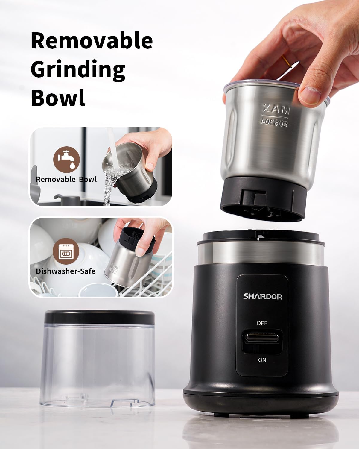 Silent Coffee Grinder Electric encalife